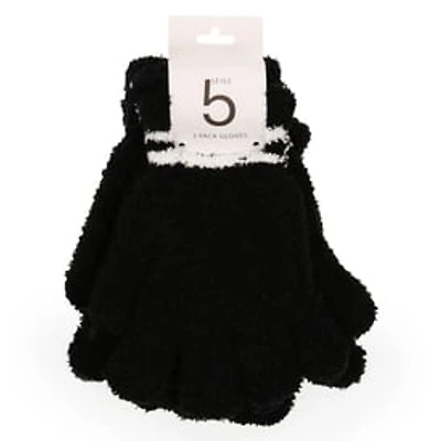 Cozy Knit Gloves 3-Pair Multipack