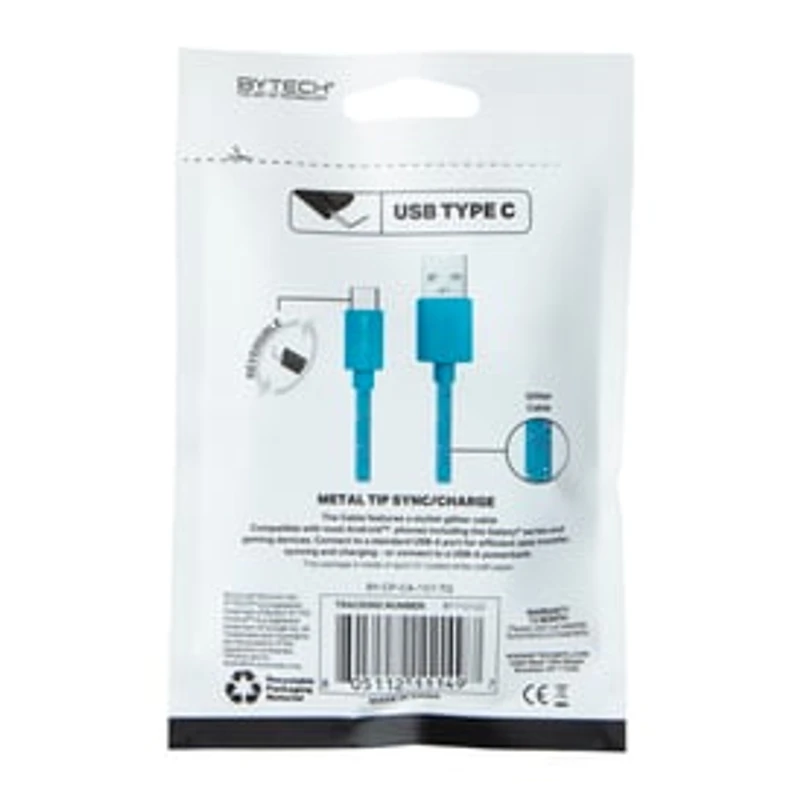 4ft Glitter USB-C Cable