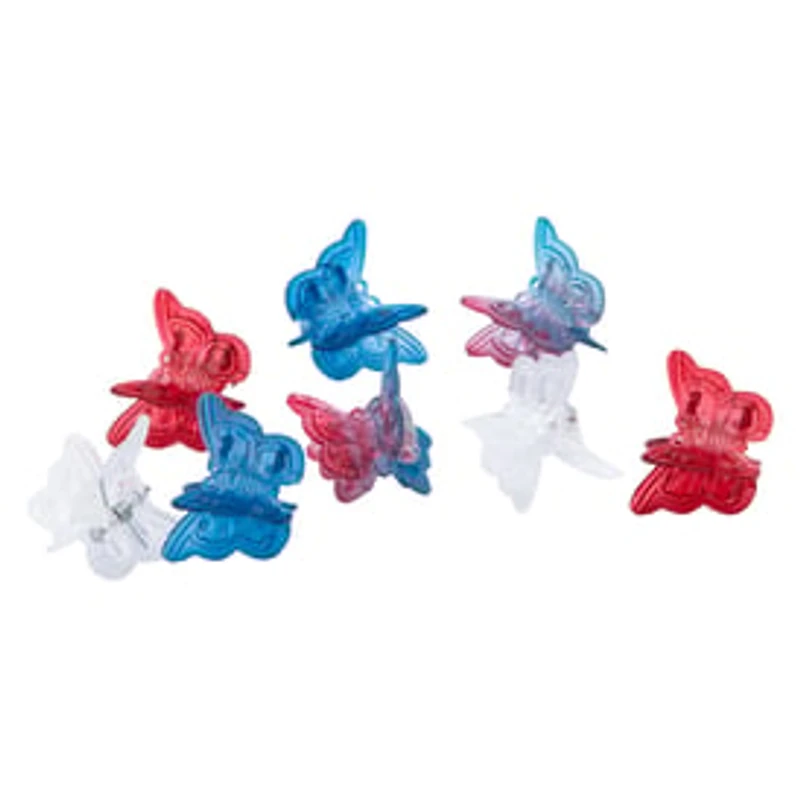 Americana Butterfly Hair Clips 8-Count