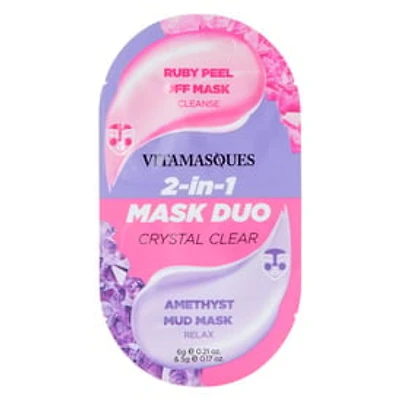 Vitamasques® 2-in-1 Ruby Peel Off & Amethyst Mud Mask Duo