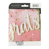 INFLATED 'Congrats' Engagement Ring Shaped Balloon 27in