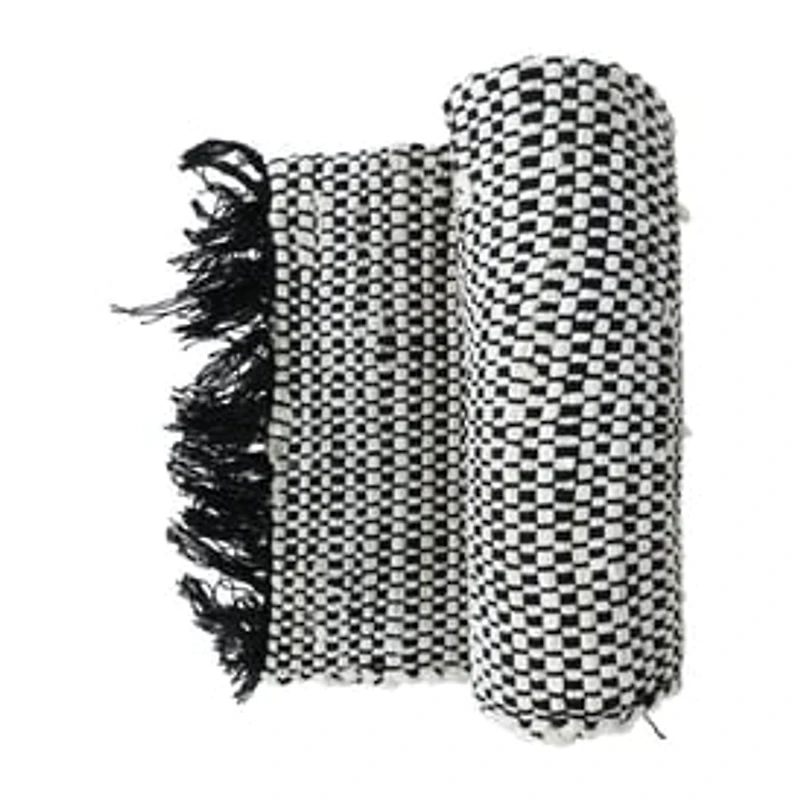 Black And White Chindi Rug