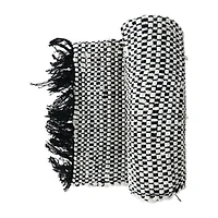 Black And White Chindi Rug