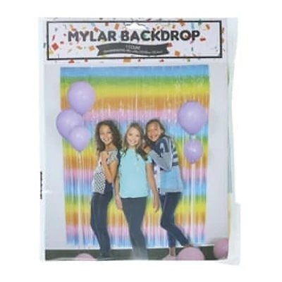 Rainbow Tie Dye Mylar Backdrop 48in x 60in