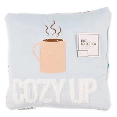 Pastel Winter Theme Sherpa Throw Pillow 16in x