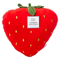 Strawberry Plush Pillow 14in x 14in