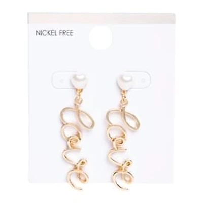 Pearl Love Drop Earrings