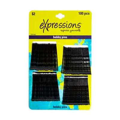 Black Bobbie Pins 100-Pack