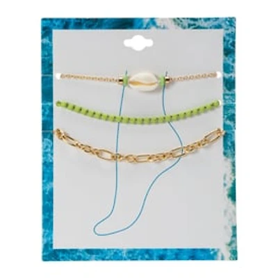 Under The Sea Beaded Anklet 3-Count
