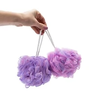 Purple Bath & Shower Mesh Pouf 2-Pack