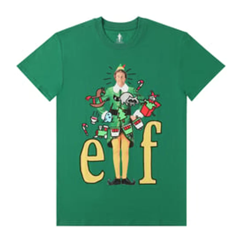 Elf Santa Coming Graphic Tee