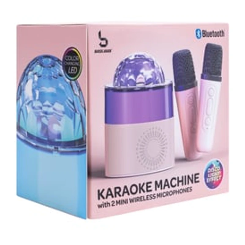Karaoke Machine W/ 2 Mini Wireless Microphones