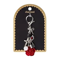 Charmed Goth Rose Cluster Key Ring