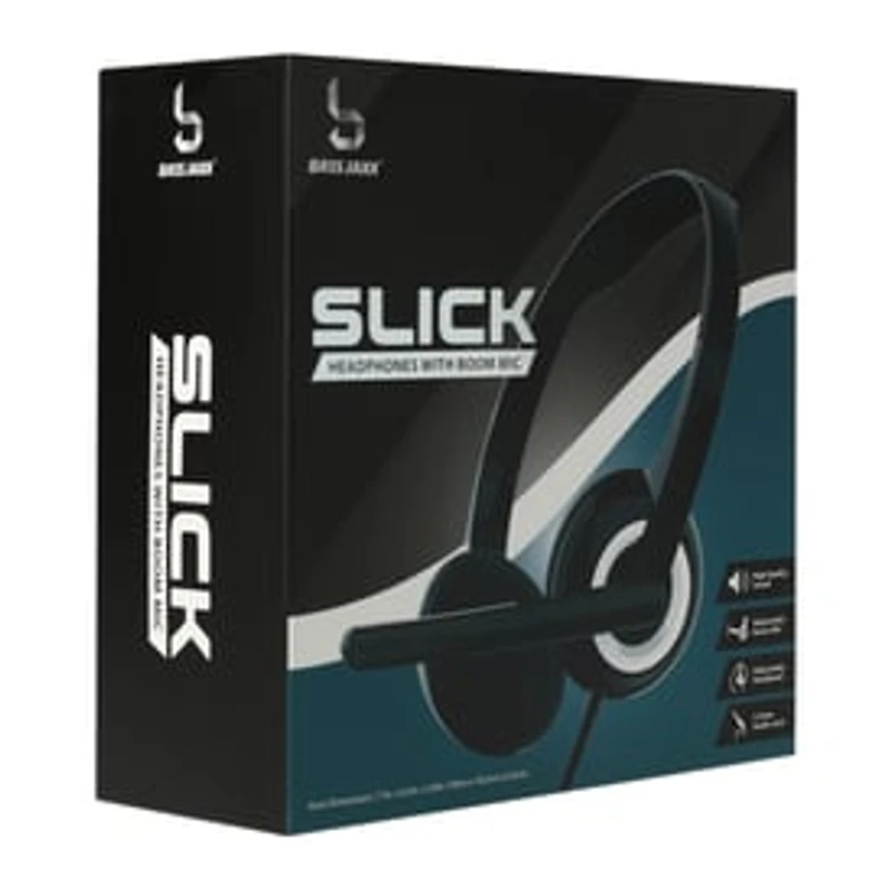Slick Wired Headset With Boom Mic