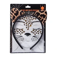 Halloween Headband And Face Gems Set