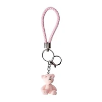 Charmed Pink Bear Charm Key Ring