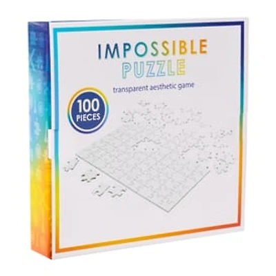 Impossible Puzzle: Transparent Aesthetic Game 100-Piece Jigsaw