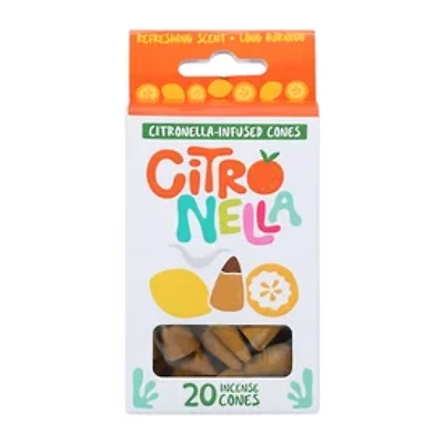 Citronella Infused Incense Cones 20-Pack