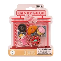 Novelty 3D Erasers 5-Pack