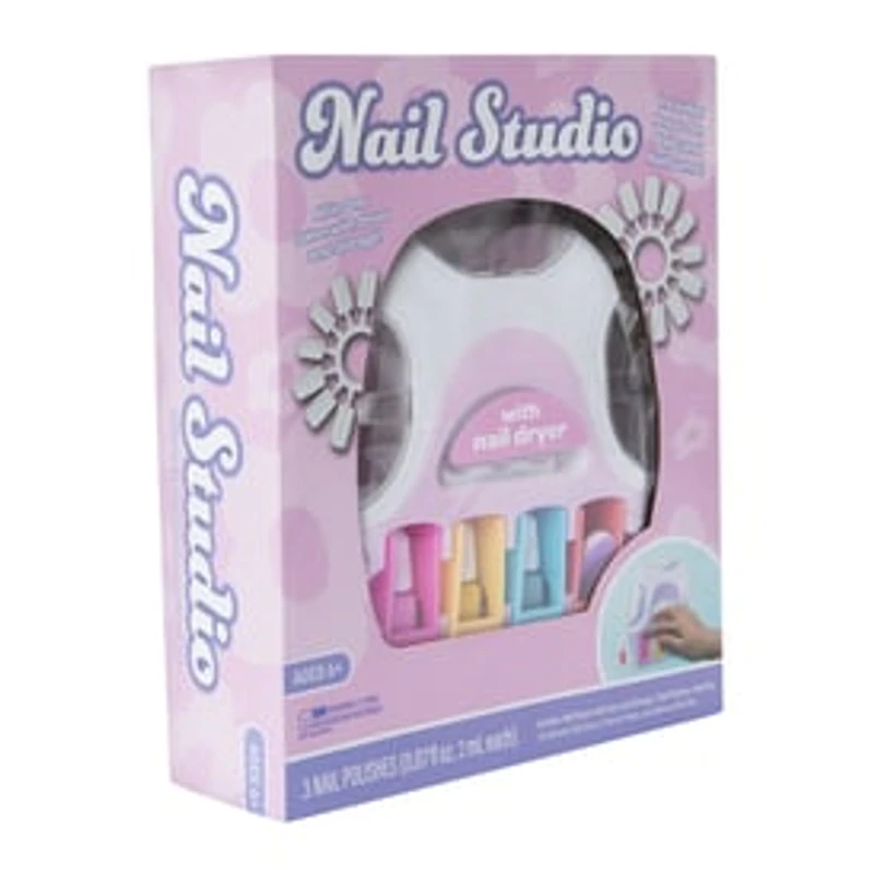 Nail Studio Kit With Dryer, Press-On Nails & Polish