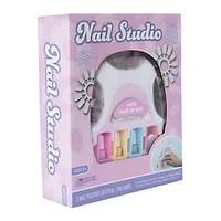 Nail Studio Kit With Dryer, Press-On Nails & Polish