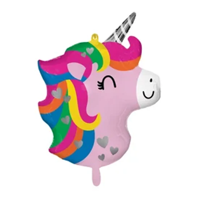 INFLATED Unicorn Shaped Balloon 28in
