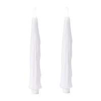 LED Ghost Tapered Candles 2-Pack