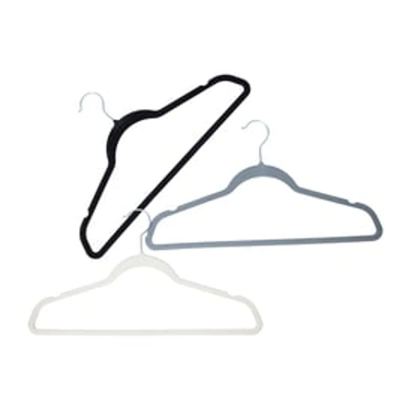 Flocked Hangers Set 20-Pack