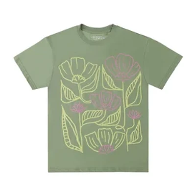 Stencil Flowers Graphic Tee