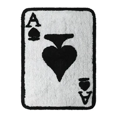 Playing Card Shaped Cotton Rug 24in x 36in