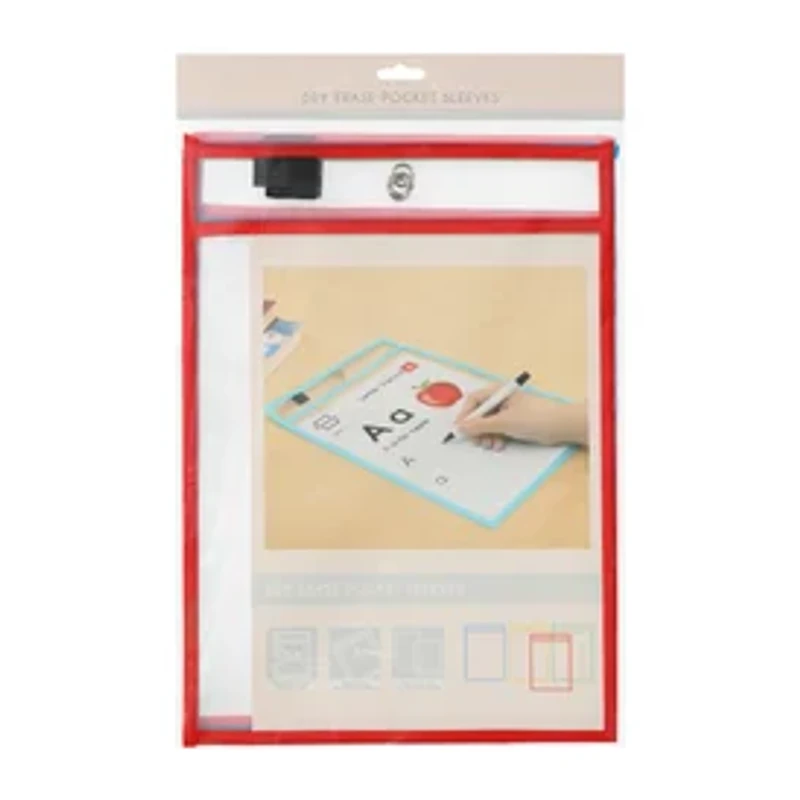 Dry Erase Pocket Sleeves 4-Pack
