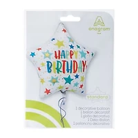 INFLATED Happy Birthday Star Standard Decorative Balloon