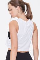 Women's Active Crew Neck Crop Top in White Small