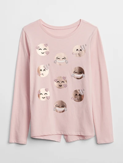 Appliques Graphic Long Sleeve T-Shirt