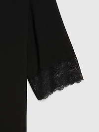 Maternity Lace Trim Robe in Modal