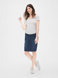 Maternity Full Panel Denim Skirt