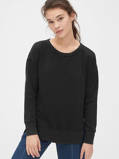 Vintage Soft Pullover Tunic Sweatshirt