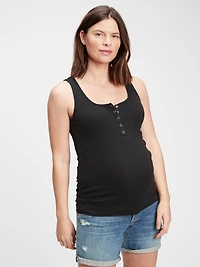 Maternity Rib Henley Tank Top