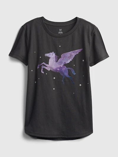 Kids Organic Cotton Interactive Graphic T-Shirt