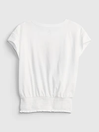 Kids Organic Cotton Smocked Shirt