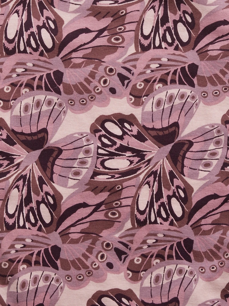 Kids Organic Cotton Butterfly Print PJ Set