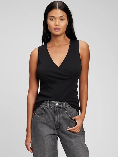Maternity V-Neck Nursing Tank Top