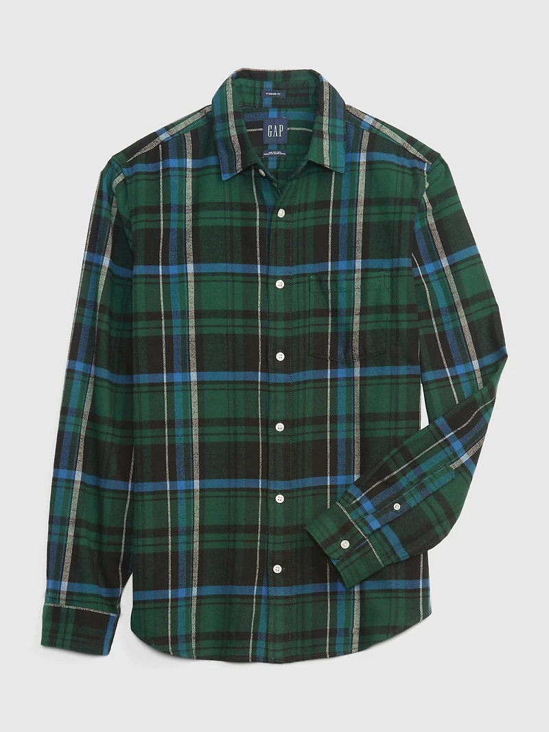 Organic Cotton Midweight Flannel Shirt