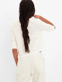 Cropped V-Neck Polo Shirt