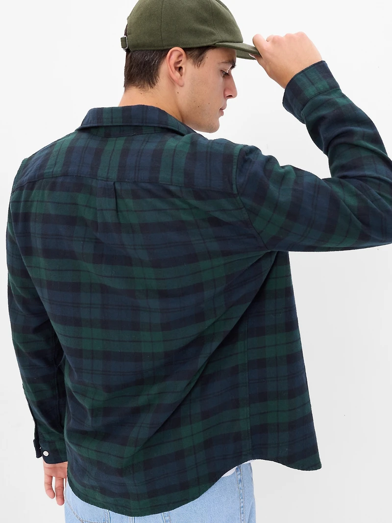 Organic Cotton Midweight Flannel Shirt