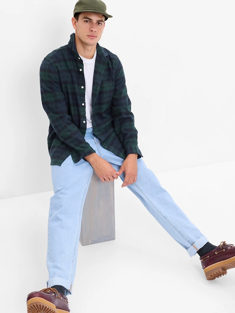 Organic Cotton Midweight Flannel Shirt
