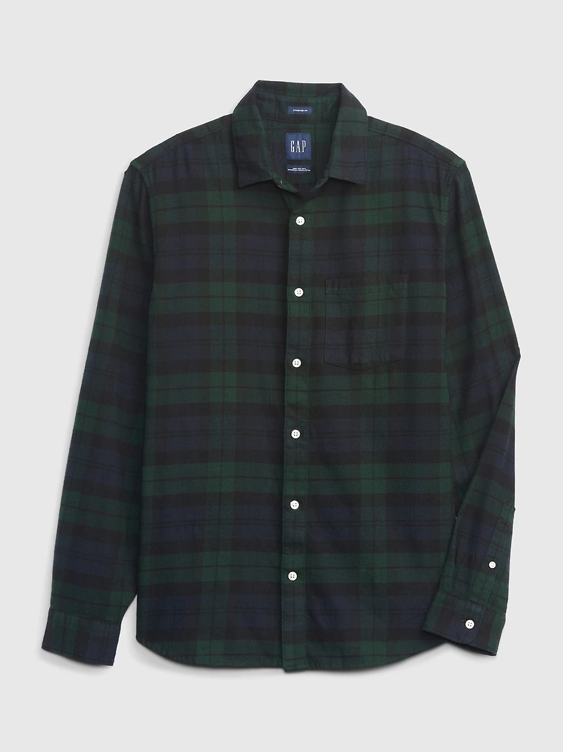 Organic Cotton Midweight Flannel Shirt