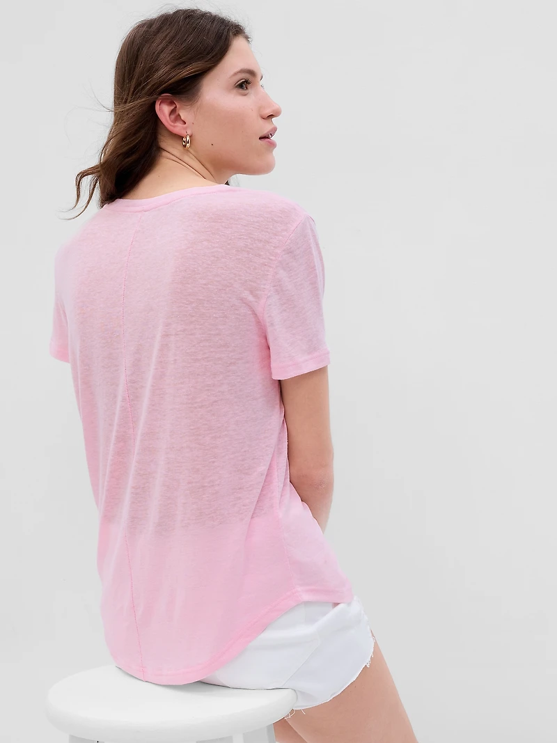 Linen-Blend T-Shirt