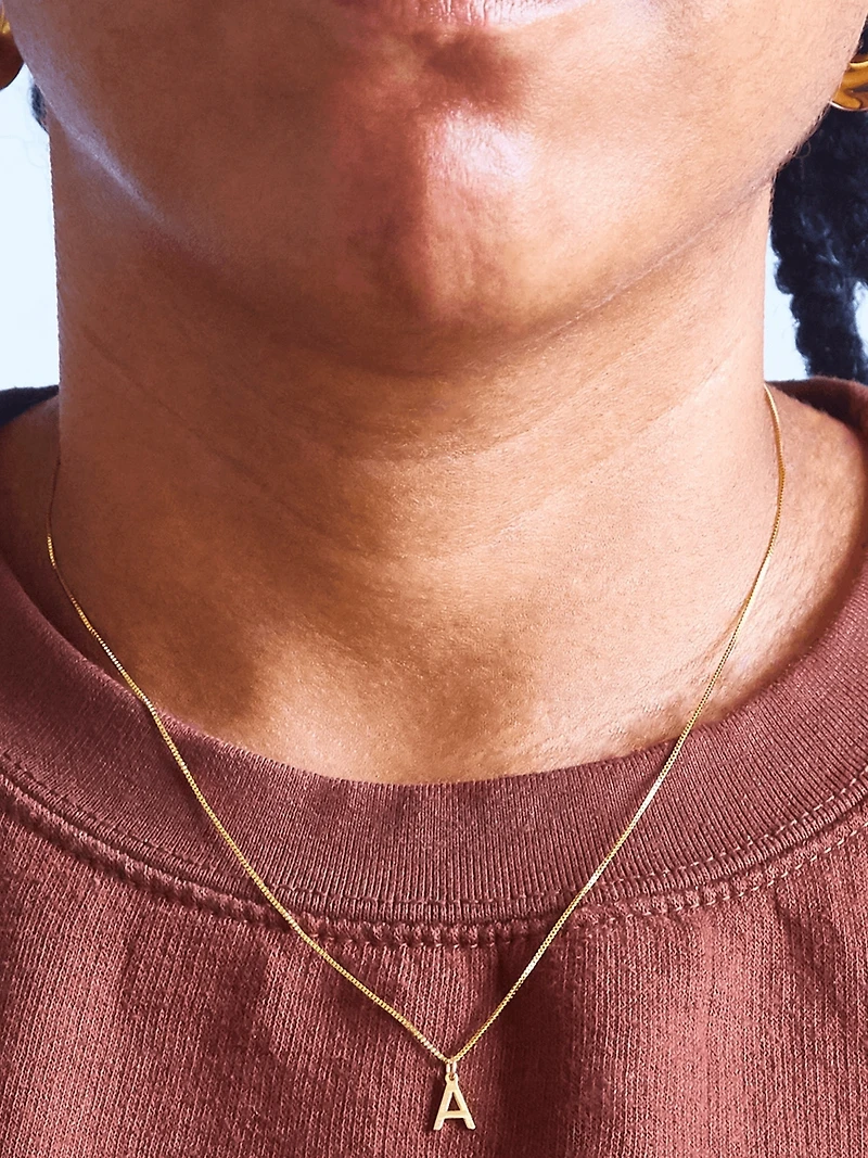 Gold Dainty Initial Necklace