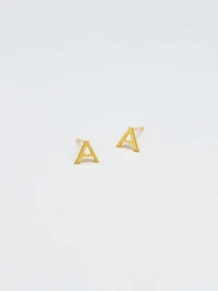 Gold Initial Earrings